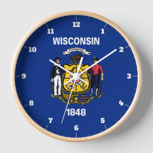 WISCONSIN STAAT FLAG UHR