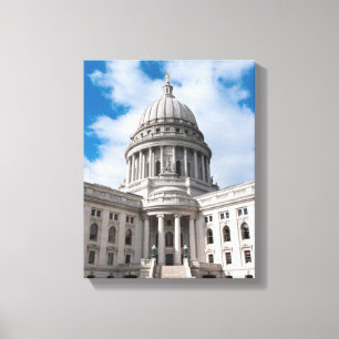 Wisconsin Staat Hauptstadt Gebäude und Eingang Leinwanddruck