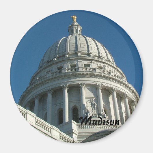 Wisconsin Staat Hauptstadt Magnet (Vorne)