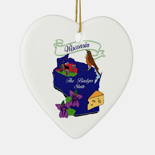 Wisconsin-Staat Keramikornament (Rechts)