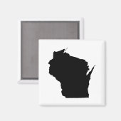 Wisconsin Staat Kontur Magnet (Vorderseite/Rückseite)