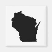 Wisconsin Staat Kontur Magnet (Vorne)