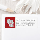 Wisconsin Staat Map mit benutzerdefiniertem Rotem (Insitu)