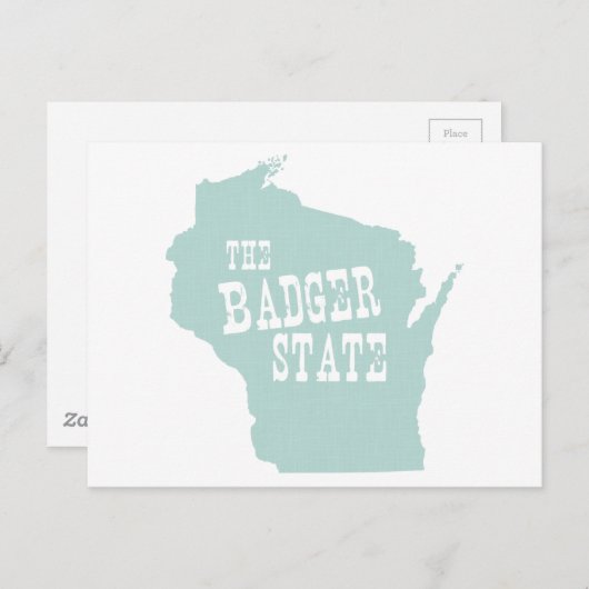 Wisconsin Staat Motto Slogan Postkarte (Vorne/Hinten)