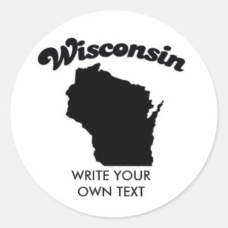 WISCONSIN STAAT MOTTO T - SHIRT RUNDER AUFKLEBER