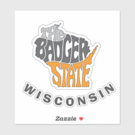 Wisconsin Staat Nickname Word Art Aufkleber