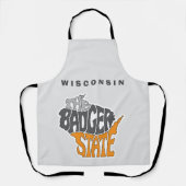 Wisconsin Staat Nickname Word Art Schürze (Vorderseite)