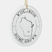 Wisconsin Staat Ornament (Rechts)