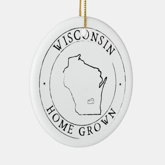 Wisconsin Staat Ornament (Rechts)
