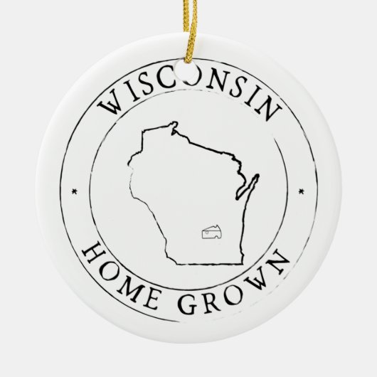 Wisconsin Staat Ornament (Vorne)