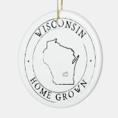 Wisconsin Staat Ornament (Links)