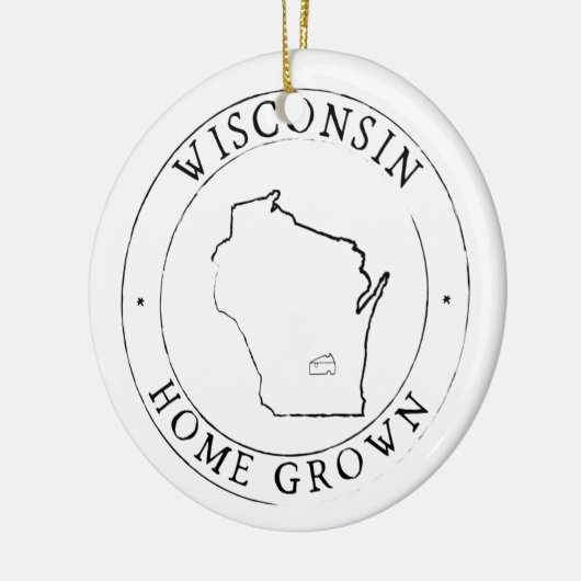 Wisconsin Staat Ornament (Links)