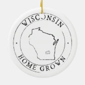 Wisconsin Staat Ornament (Hinten)