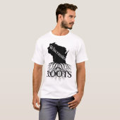 Wisconsin Staat Roots Shirt für Frauen oder Männer (Vorne ganz)