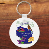 Wisconsin Staat Schlüsselanhänger (Vorderseite)