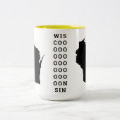 Wisconsin-Staat und das längliche O Zweifarbige Tasse (Mittel)