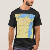 Wisconsin Staat und die Großen Seen Männer Unisex  T-Shirt (Vorderseite)