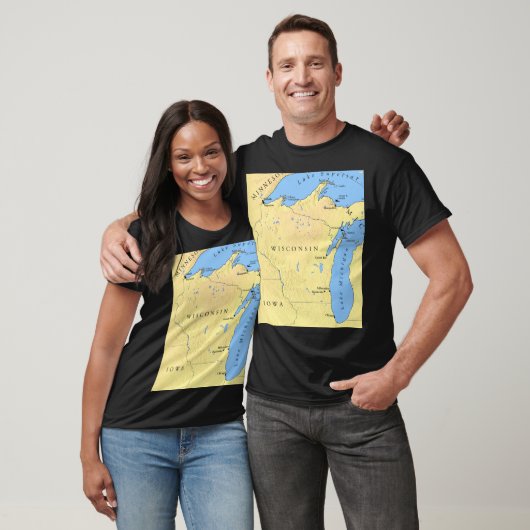Wisconsin Staat und die Großen Seen Männer Unisex  T-Shirt (Unisex)