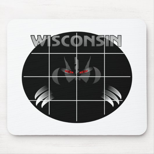 Wisconsin-Staats-Dachs-Entwurf Mousepad (Vorne)