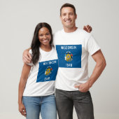 Wisconsin-Staats-Flagge T-Shirt (Unisex)