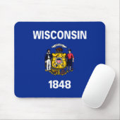Wisconsin-Staats-Flaggen-Entwurf Mousepad (Mit Mouse)