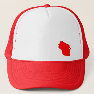 Wisconsin-Staats-Karten-Hut Truckerkappe