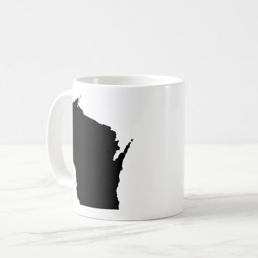 Wisconsin-Staats-Kontur Kaffeetasse (Vorderseite Links)