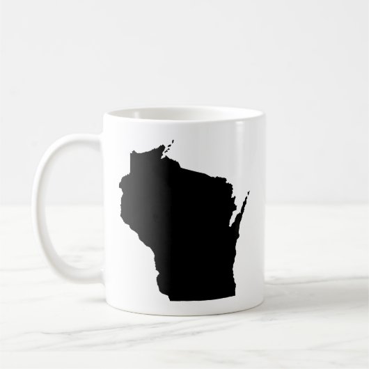 Wisconsin-Staats-Kontur Kaffeetasse (Links)