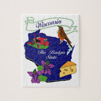 Wisconsin-Staats-Puzzlespiel 8x10 " Puzzle