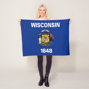 Wisconsin Staatsflagge Fleecedecke