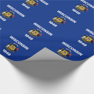 Wisconsin Staatsflagge Geschenkpapier