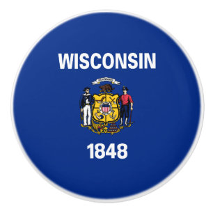 Wisconsin Staatsflagge Keramikknauf