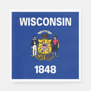 Wisconsin Staatsflagge Serviette