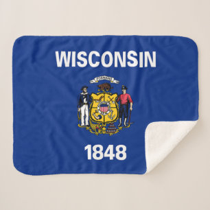 Wisconsin Staatsflagge Sherpadecke