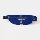 Wisconsin Staatsflagge-Siegel Bauchtasche (Vorderseite)
