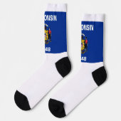 Wisconsin Staatsflagge Socken (Linkes Detail)