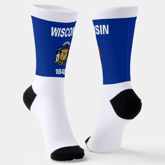 Wisconsin Staatsflagge Socken (Gewinkelt)