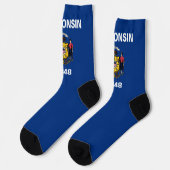 Wisconsin Staatsflagge Socken (Linkes Detail)