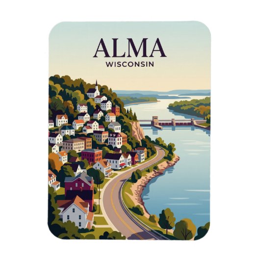 Wisconsin-Städtchen USA Magnet (Vertikal)