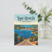 Wisconsin-Städtchen USA Postkarte (Stehend Vorderseite)