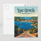 Wisconsin-Städtchen USA Postkarte (Vorne/Hinten)