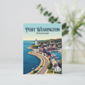 Wisconsin-Städtchen USA Postkarte (Stehend Vorderseite)