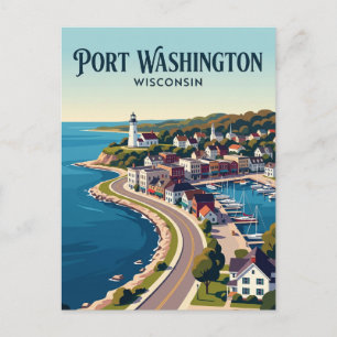 Wisconsin-Städtchen USA Postkarte