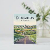 Wisconsin-Städtchen USA Postkarte (Stehend Vorderseite)