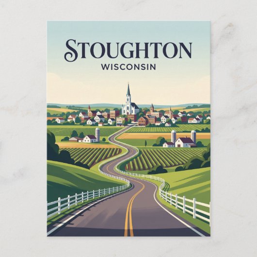 Wisconsin-Städtchen USA Postkarte (Vorderseite)