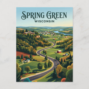 Wisconsin-Städtchen USA Postkarte