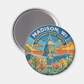 Wisconsin State Capitol USA Magnet (Vorderseite/Rückseite)