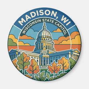 Wisconsin State Capitol USA Magnet