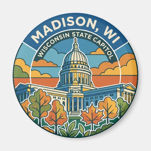 Wisconsin State Capitol USA Magnet (Vorne)