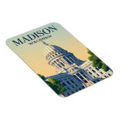Wisconsin State Capitol Wisconsin Magnet (Rechte Seite)